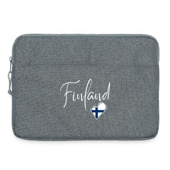 I love Finland, made in Finland - Laptop bag 15" - heather grey - Front