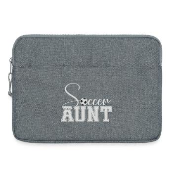 Tante de soccer - Sacoche pour ordinateur portable 15 pouces - gris chiné - Devant
