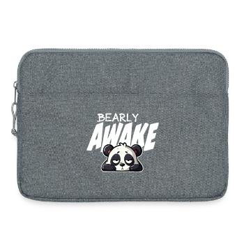 Schlafender Panda kaum wach - Laptoptasche 15" - Grau meliert - Vorne
