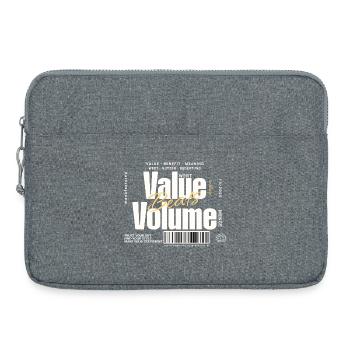 Value Beats Volume – Statement Design (Dark) - Laptop bag 15" - heather grey - Front