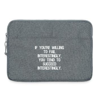 if you're willing to-fail interestingly you tend - Laptop bag 15" - heather grey - Front