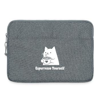 Espresso Yourself Katzenmotiv - Laptoptasche 15" - Grau meliert - Vorne