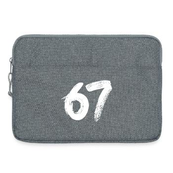 67 Weiße Farbe - Laptoptasche 15" - Grau meliert - Vorne