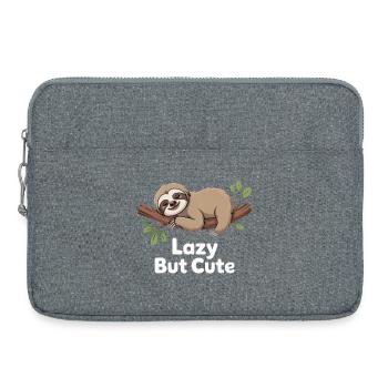 Lazy But Cute – Kawaii Sloth - Laptop bag 15" - heather grey - Front