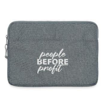 People Before Profit Activism Justice Logo - Laptop bag 15" - heather grey - Front