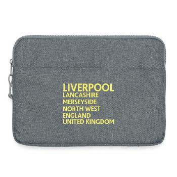 Liverpool – England Lyrics Design - Laptop bag 15" - heather grey - Front