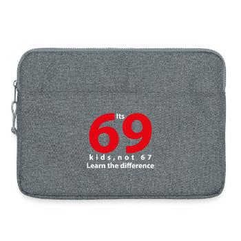 its_69 nicht 67 weiß - Laptoptasche 15" - Grau meliert - Vorne