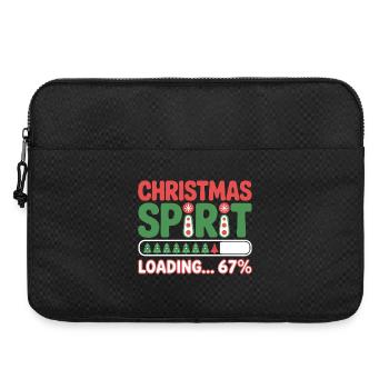 Weihnachtsstimmung geladen 67 % – Festlicher Humor - Laptoptasche 15" - Schwarz - Vorne