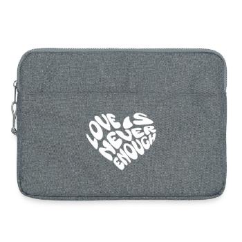 Love Is Never Enough Heart Statement Cohesion - Laptop bag 15" - heather grey - Front