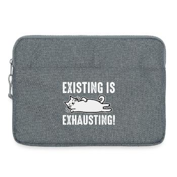Existieren ist erschöpfend - Laptoptasche 15" - Grau meliert - Vorne