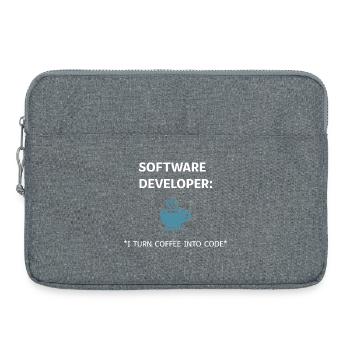 Software Developer - Coffee Edition - Laptop bag 15" - heather grey - Front