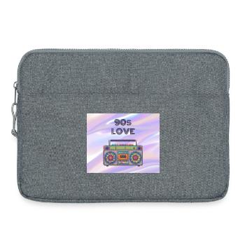 90s Love Boombox - Laptop bag 15" - heather grey - Front