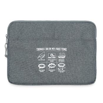 Things I Do In My Free Time Bass Fishing - Laptop bag 15" - heather grey - Front
