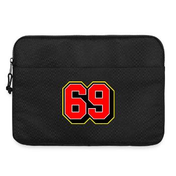 Numéro de maillot sportif en gras 69 - Sacoche pour ordinateur portable 15 pouces - noir - Devant