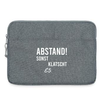 Abstand sonst klatscht es - Laptoptasche 15" - Grau meliert - Vorne