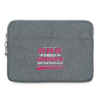 Crazy carnivalist funny saying - Laptop bag 15" - heather grey - Front