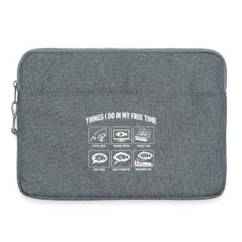 Things I Do In My Free Time Angeln Bass Fishing - Laptop bag 15" - heather grey - Front