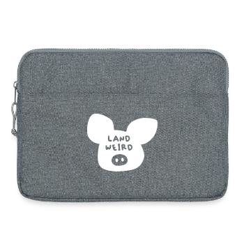 weird pig cool sayings quotes farmer farmer - Laptop bag 15" - heather grey - Front