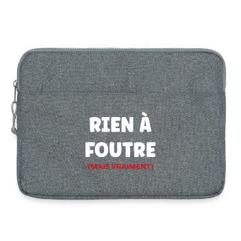 rien à foutre, - Sacoche pour ordinateur portable 15 pouces - gris chiné - Devant
