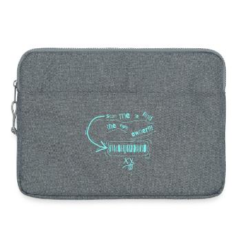 Finden Sie den Barcode des Eigentümers - Laptoptasche 15" - Grau meliert - Vorne