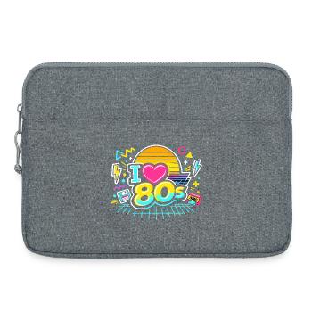 Les années 80 J’adore les années 80 - Sacoche pour ordinateur portable 15 pouces - gris chiné - Devant