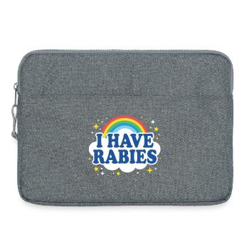 I have rabies - Laptop bag 15" - heather grey - Front