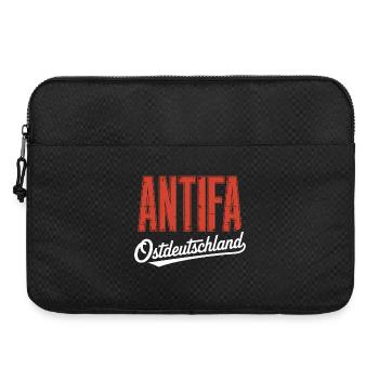 Antifa Allemagne de l’Est - Produits dérivés antifascistes - Sacoche pour ordinateur portable 15 pouces - noir - Devant