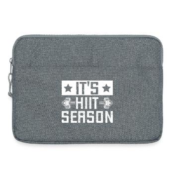 Gym Junkies It´s Hiit Season Calisthenics Fitness - Laptoptasche 15" - Grau meliert - Vorne