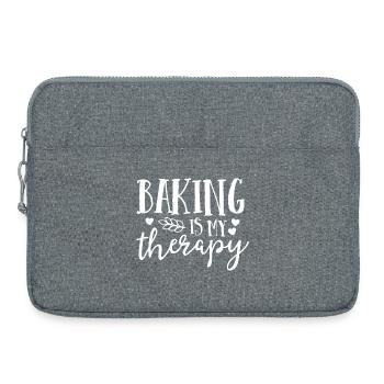 La pâtisserie est ma thérapie - Sacoche pour ordinateur portable 15 pouces - gris chiné - Devant