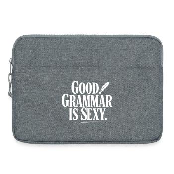 Good Grammar Is Sexy - Laptop bag 15" - heather grey - Front