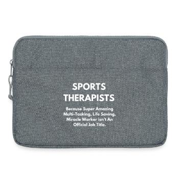 Thérapeute du sport parce que c’est super incroyable - Sacoche pour ordinateur portable 15 pouces - gris chiné - Devant