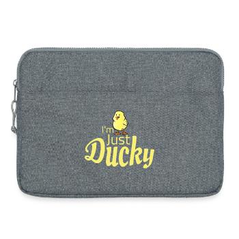 Just Ducky Fun Graphic Tee - Laptop bag 15" - heather grey - Front