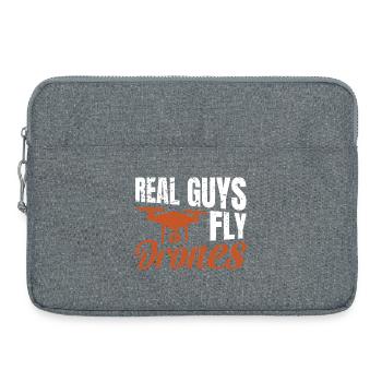 I've had enough, I'm going to fly, drone, drone pilot - Laptop bag 15" - heather grey - Front
