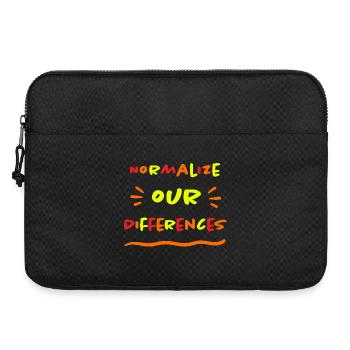 Normalize our Differences - Inklusion - neon - Laptoptasche 15" - Schwarz - Vorne