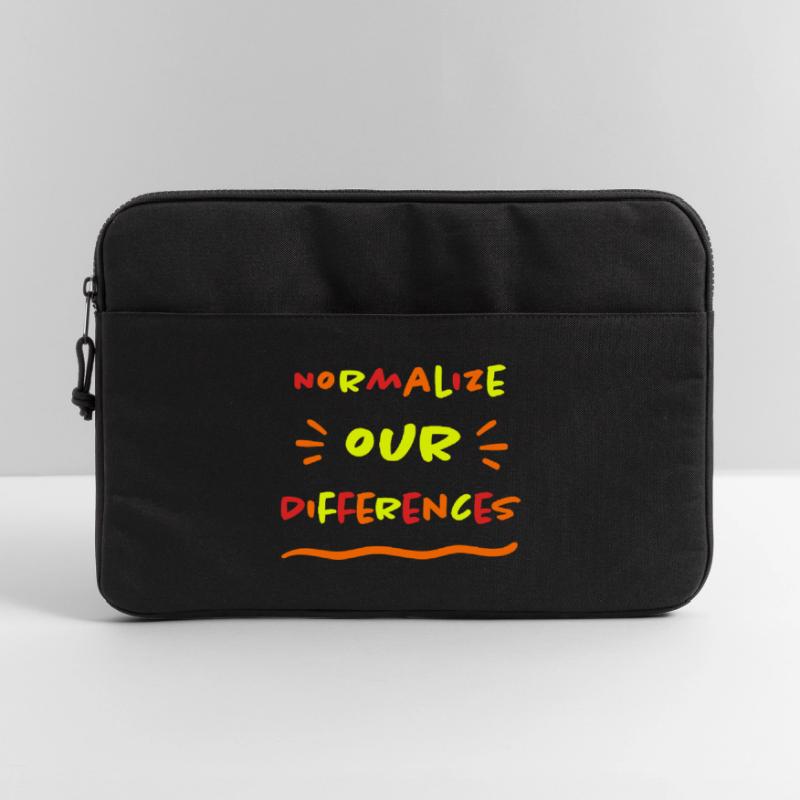 Normalize our Differences - Inclusion - neon Laptop bag 15"