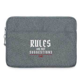 Rules Are Not Suggestions – Authority Mindset - Laptop bag 15" - heather grey - Front