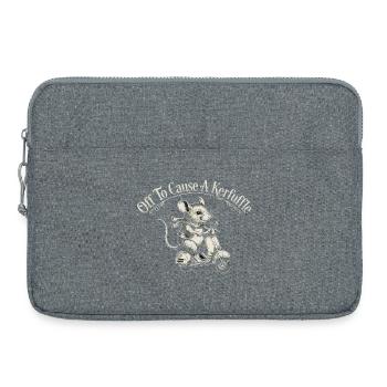 Maus auf Roller – Kerfuffle - Laptoptasche 15" - Grau meliert - Vorne