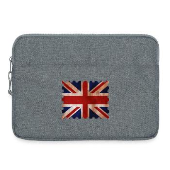 Großbritannien Briefmarke im retro Design Geschenk - Laptoptasche 15" - Grau meliert - Vorne