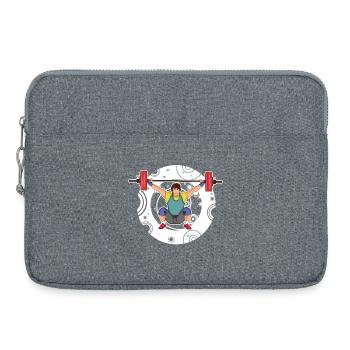 Weightlifting - Snatch - Push - Weightlifting - Laptop bag 15" - heather grey - Front