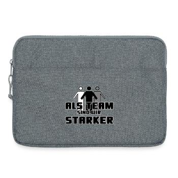 Team Spruch Kollegen Sport Deutschland - Laptoptasche 15" - Grau meliert - Vorne
