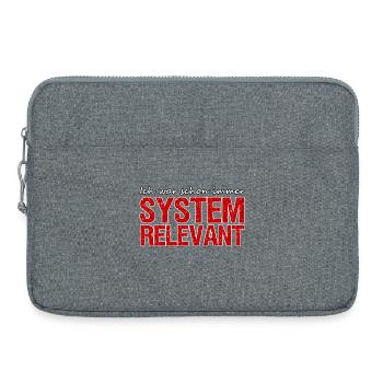 Systemrelevant Beruf Virus Pandemie Spruch Arbeit - Laptoptasche 15" - Grau meliert - Vorne
