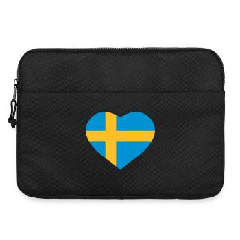 Schweden-Herz - Laptoptasche 15" - Schwarz - Vorne