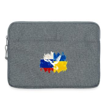 Ukraine Russie Conflit Colombe de la paix - Sacoche pour ordinateur portable 15 pouces - gris chiné - Devant