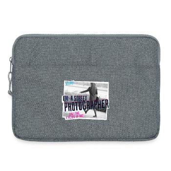 Ich bin Straßenfotograf :) - Laptoptasche 15" - Grau meliert - Vorne
