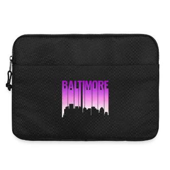 Baltimore Skyline Gradient - Laptoptasche 15" - Schwarz - Vorne