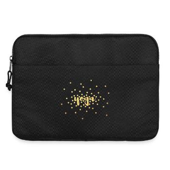 Yoga Gold Punkte Dots Glitter exklusiv Meditation - Laptoptasche 15" - Schwarz - Vorne