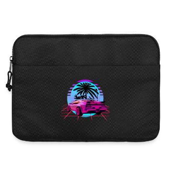 Retro Wave Sport Car Vaporwave Sunset - Sacoche pour ordinateur portable 15 pouces - noir - Devant
