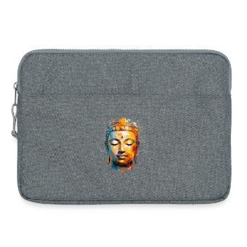 Conception de Bouddha - Sacoche pour ordinateur portable 15 pouces - gris chiné - Devant
