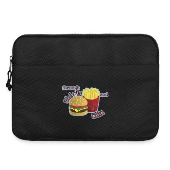 Burger avec frites - Sacoche pour ordinateur portable 15 pouces - noir - Devant
