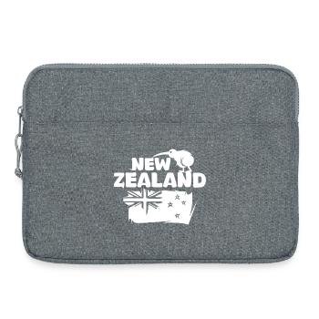 Nouvelle-Zélande Kiwi drapeau Illustration bande dessinée graphique - Sacoche pour ordinateur portable 15 pouces - gris chiné - Devant